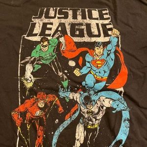 Vintage “Justice-League” graphic-tee